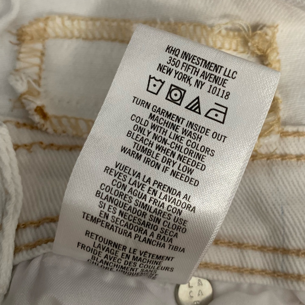 Lucky Brand Distressed Cotton Denim Shortalls - Picture 6 of 6